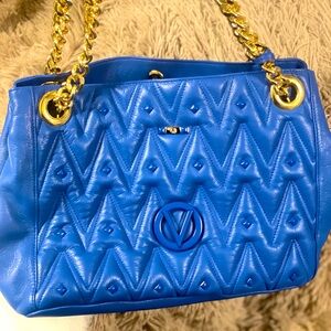 Valentino by Mario Valentino Luisa Diamond Quilted Leather Shoulder Bag.
